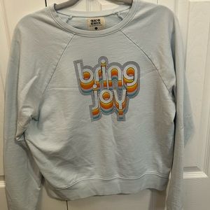 Anthropologie Back When Cropped Crewneck